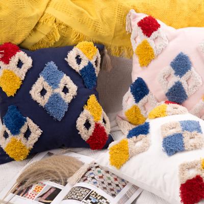 China Sustainable Wholesale High Quality Tufted Cotton Cushion Covers For Home Decorative Pillow Cover for sale