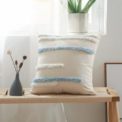 China Best Viable Selling Indian Handmade Tassel Tile Cushion Cover Cotton Tufted Cushion Cover for sale