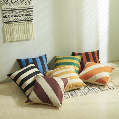 China Geometric Design Backrest Polyester Cushion Cover Polyester Twill Twill Silk Pillow Cover for sale