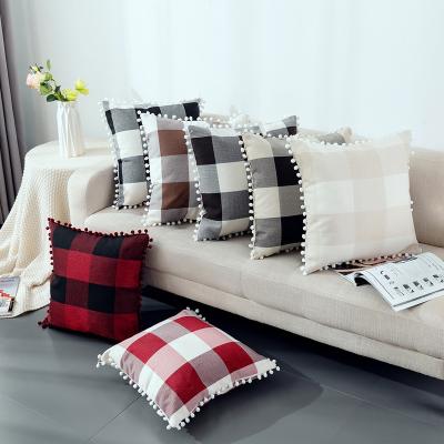 China High Quality Viable Christmas Home Decoration Sofa Custom PLAID Design Cushion Tile for sale