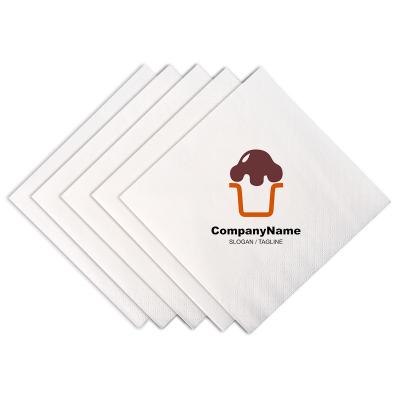 China Double Color Printed Disposable Paper Napkins For Restaurant / Hotel / Party / Wedding High Quality Customized Logo / Printing for sale