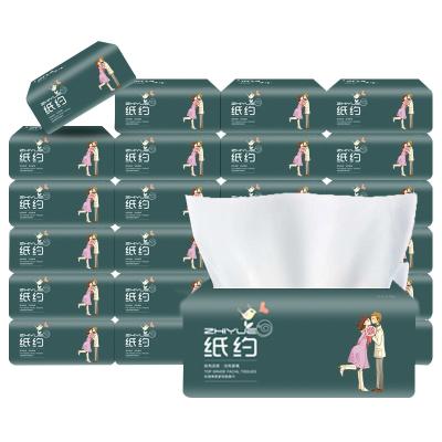 China Zhiyue 300sheet/bag Soft High Quality Brand Soft Tissue Box or Facial Tissue Pack Tissue Paper Factory Price for sale