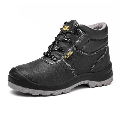 China Zapatos de trabajo de seguridad de pie de acero S3 Zapatos de trabajo de cuero genuino para hombres en venta