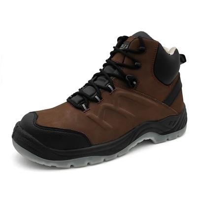 China Heavy Duty Steel Toe Werklaarzen Bruin Pu Lederschoenen Industrieel Te koop