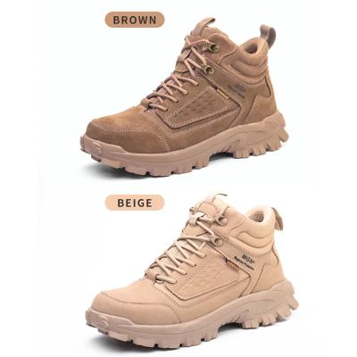 China Kevlar Plate Welding Safety Shoes Brown Safety Work Boots Steel Toe for sale