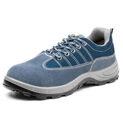 China Comfort Genuine Leather Safety Shoes , Blue Sports Work Shoes For Men'S Working for sale