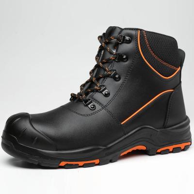 China Hight Cut Cow Leather Shoes Slip Resistant / Wear Resistant Steel Toe Winter Shoes for sale