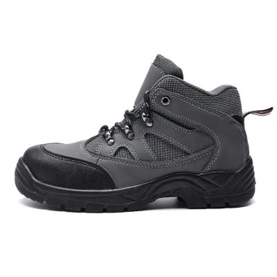 China Genuine Leather Grey Shoes S1 / S3 Safety Shoes With Steel Toe And Steel Plate for sale