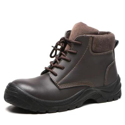 China Anti Puncture Industrial Safety Shoes Waterproof Fashion Brown Boots Unisex for sale