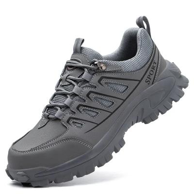 China Zapatos de seguridad industriales de color gris de fibra deportiva de la moda en venta