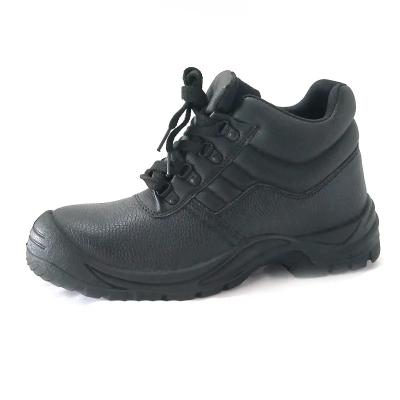 China Black Genuine Leather Shoes Mesh Upper Steel Toe Work Shoes For Men for sale