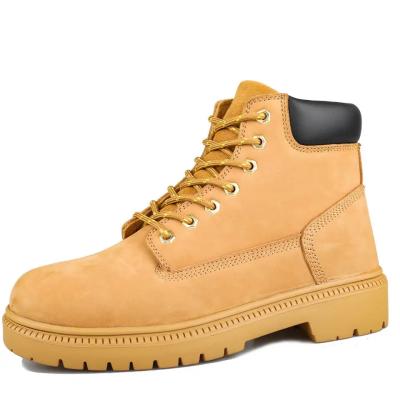 China Nubuck Leather Steel Toe Sport Shoes Light Weight Breathable Work Boots for sale