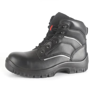 China Black Half Knee Boots Slip Resistant Steel Toe Mining Boots Customized for sale