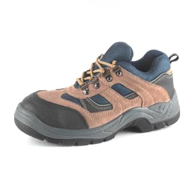 China Suede Leather Comfortable Safety Shoes Outdoor Steel Toe Boots Brown for sale