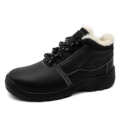 China Industrial Winter Safety Shoes Unisex Wool Lined Winter Boots Anti Puncture for sale