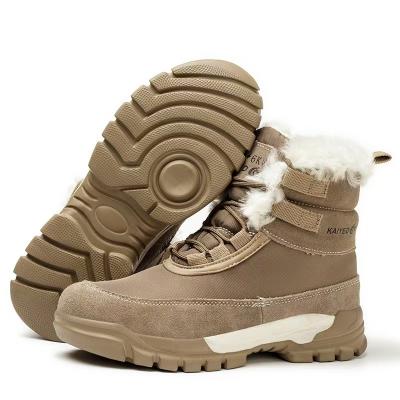 China Mid-Cut Suede Leather Wool Lined Insulated 6KV Safety Work Boots for sale