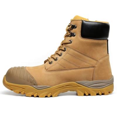 China Custom Steel Toe Boots High Top Martin Work Boots Brown For Men for sale