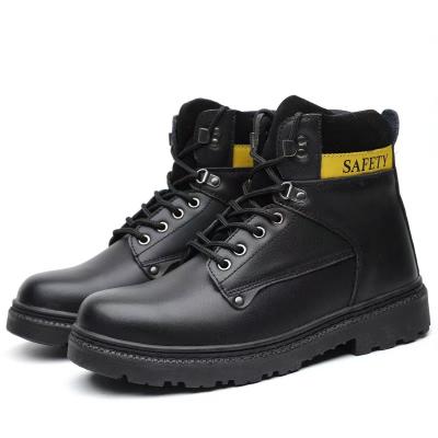 China Lightweight Style Martin Boots Yellow Black High Top Work Boots For Men for sale