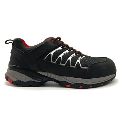 China Men Low Top Outdoor Safety Shoes Cowhide Steel Toe MD Sole Hiking Boots for sale