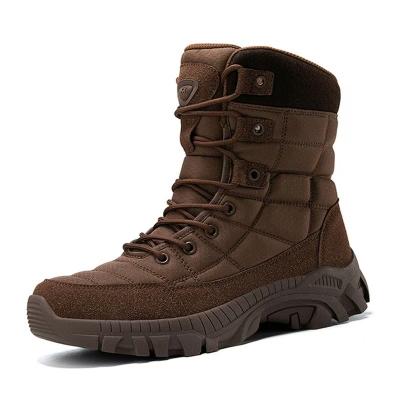 China Brown Tactical Safety Shoes Comfortable Mens Desert Combat Boots for sale