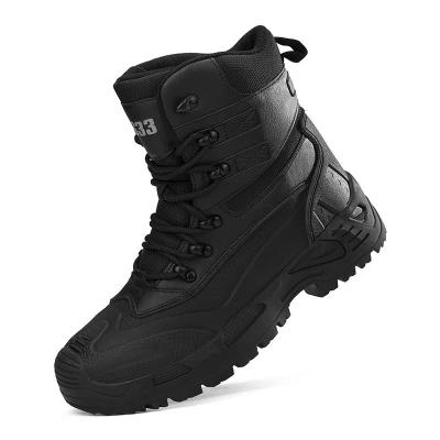 China Waterproof Tactical Safety Shoes Grey Slip Resistant Combat Boots For Hiking Rescue for sale