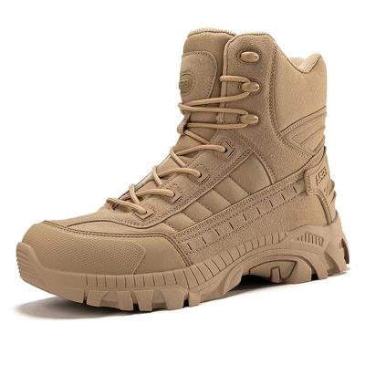 China Non Slip Combat Boots Durable Hiking Military Boots Yellow For Rescue for sale