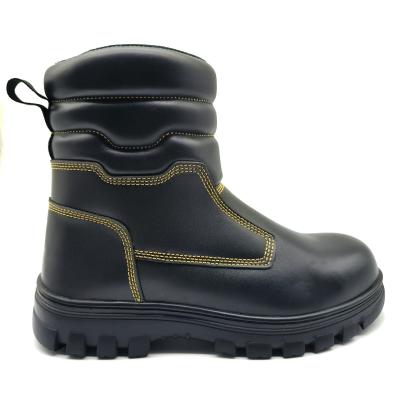 China Genuine Leather Forest Firefighter Boots Waterproof Soft Rubber Sole Boots Unisex for sale