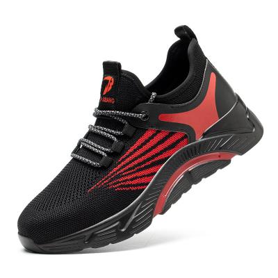 China Color Summer Flying Knit Industrial Work Boots Kevlar Steel Toe Shoes for sale