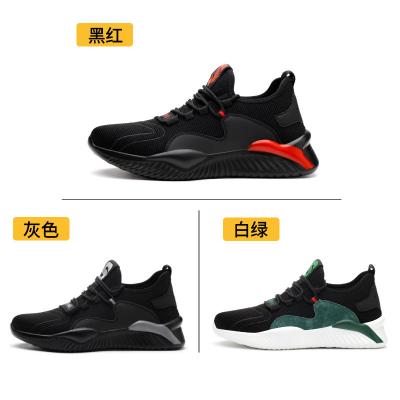 China Summer Steel Toe Work Shoes Breathable Flying Knit for sale