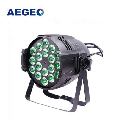 China RGBWA UV led color beam effect DJ equipment stage light 18x15w 6in1 rgbwa par mixing light for sale