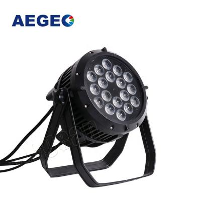 China IP65 Rate Outdoor 18x15w waterproof RGBWAUV 6 color mix effect RGBWA in 1 pair outdoor led can light for sale