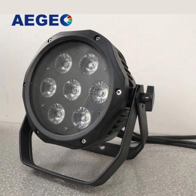 China Outdoor RGBWA UV Color Effect Event Mixing Stage Lighting PAR 7x10w Waterproof rgbwa UV LED Par Can Light for sale