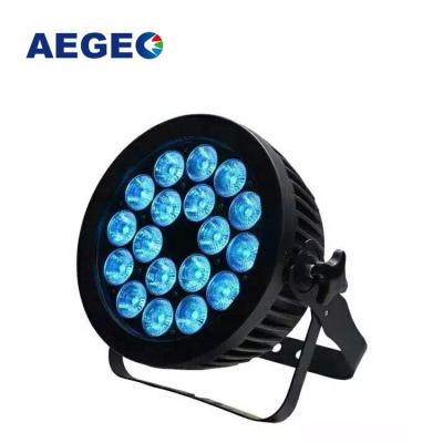 China RGBWA UV Waterproof 18 x 18 W Stage Wash Par Light Outdoor Led RGBWA Color Effect Par Light Mixing Light for sale