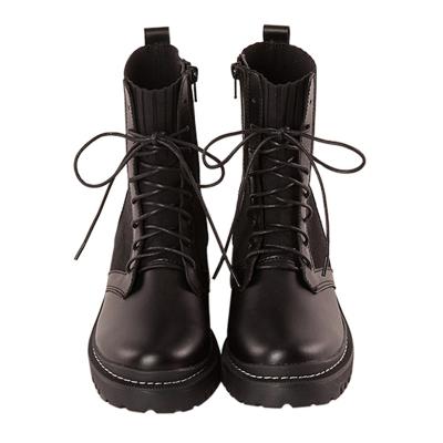 China Autumn And Winter Latest Women PU Ladies Warm Boots Cost Effective With Heel for sale