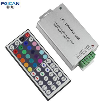 China Hot Selling Desktop FEICAN Aluminum Shell RF 44 Keys DC 12-24V RGB Led Remote Controller for sale