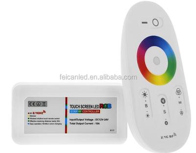 China DC12V-24V 18A 2.4G RF RGB Wireless Remote Touch Led Strip Lighting Manual Controller FC-PB-2.4GRGB for sale