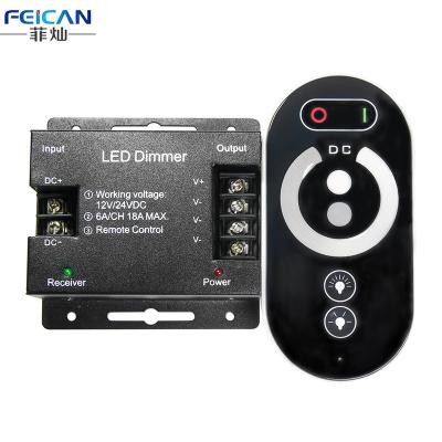 China CE ROSH DC12V 24V 216W 288W Dimmer Touch Color Single L83 XW79 XH33 MM RF Remote Controller for sale