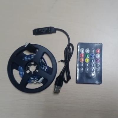 China TV background light DC5V USB 5050 30leds IP20 RGB TV back light strip light with 20keys mini remote controller for sale