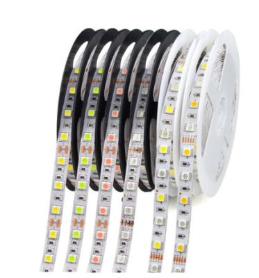 China DC 12V RGBW R/G/B/W 60D/M IP20/M IP65/M Hotel 5050 LED Strip Waterproof 5M Atmosphere Colorful Light Home Decoration Lamp for sale