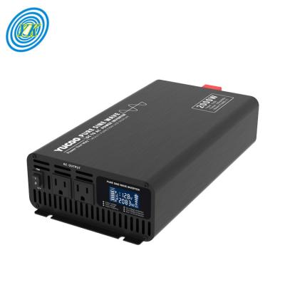 China Aluminum Digital 220V LCD Display 12V 24V 48V 60V DC To AC 2000W Pure Sine Wave Inverter for sale