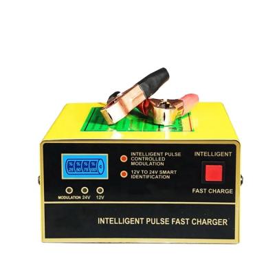 China Auto Scooter LED Displayer Pulse High Efficiency 12v 24v 10a Battery Charger for sale