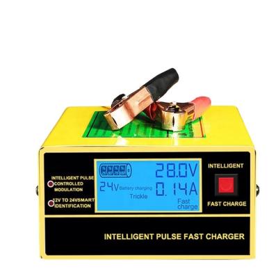 China Portable Scooter Battery Charger 12V/24V 10A Intelligent Pulse Repair Automatic Battery Charger for sale