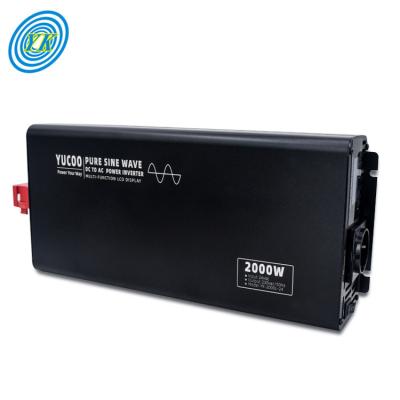 China Pure Aluminum Sine Wave Inverter DC to AC Inverter 12v 220v 2000w Car Power Inverter for sale