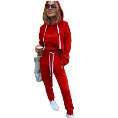 China Wholesale Custom Women Fashion Tracksuit Breathable Sports Tops And Hoodies SweatSuits Long Pants for sale