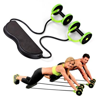 China Multifunctional Exercise Equipment 2 Wheel Set With Resistance Bands Waist Slimming Yoga Pilates P0024 for sale