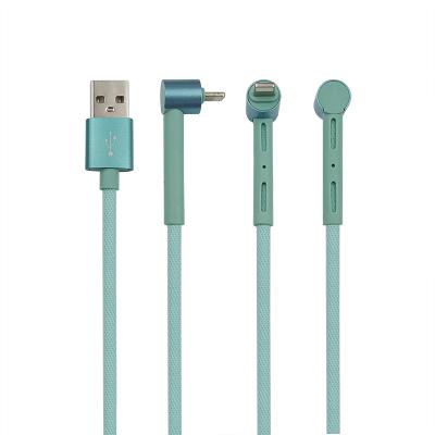 China MP3/MP4 Player New OEM Fast Charging 2.4A Cotton Braided Metal Heads Cable Usb Compatible Data Cable For iPhone for sale