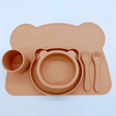 China 100% New Arrived Eco Friendly BPA Free Baby Food Tableware Eco Friendly Feeding Dinner Sets for sale