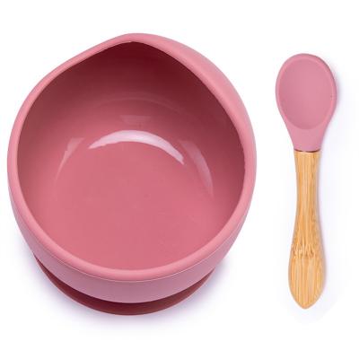 China Training Baby Eating Top Sale BPA Free Bowl Dishwasher Safe Silicone Baby Dish Set Easy Clean Suction Bowl For Baby Kids for sale