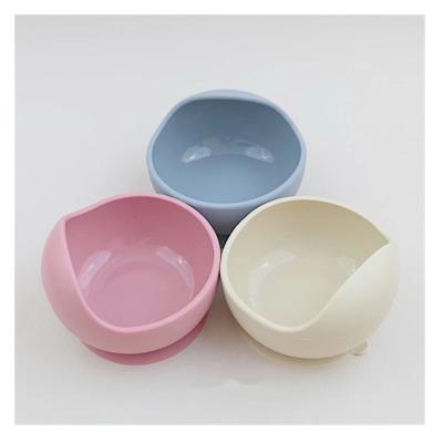 China Logo Customized New Design And Color Dishwasher SafeFood Grade Feeding Baby Suction Free Silicone Bowl Training Baby Consumption BPA Free for sale