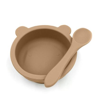 China BPA Free Custom Stay Set Food Resistant Funny Silicone Kids Suction Slip Baby Feeding Bowl with Spoon for Infant Kids Toddler Kids for sale